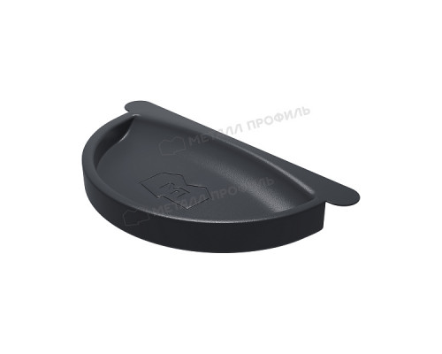 Заглушка желоба Металл Профиль Foramina PUR D150 RAL 7024 Серый графит
