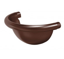 Заглушка желоба полукруглая AQUASYSTEM Система 90/125 RAL 8017