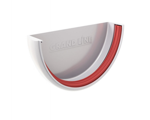 Заглушка желоба ПВХ Grand Line Классика 120 RAL 9003 Белый
