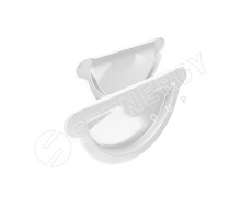 Заглушка желоба Stynergy 125/90 мм. RAL 9003 Сигнальный белый