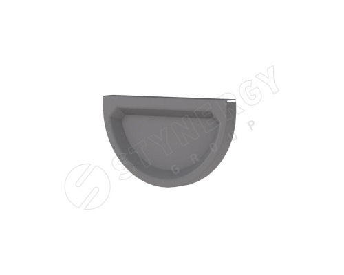Заглушка желоба Stynergy D185/150 мм. RAL 7004 Сигнальный серый