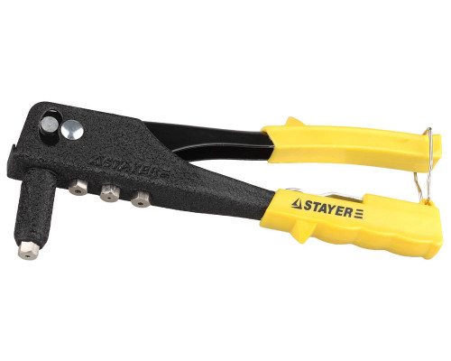 Заклепочник для алюминевых заклепок Stayer Master MS-100 D=2.4, 3.2, 4.0, 4.8 Стальной корпус
