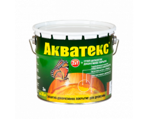 Защитно-декоративное покрытие для древесины Акватекс Желтый 0,8л. "Рогнеда"