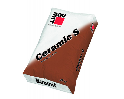 Затирка цементная пластичная для камня Baumit Ceramic S бежевый 25 кг.