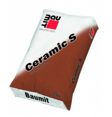 Затирка цементная пластичная для камня Baumit Ceramic S экстра-белый 25 кг.