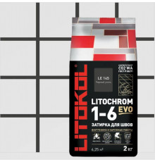 Затирка цементная водо-морозостойкая Litokol Litochrom 1-6 Evo LE 145 Черный уголь 2 кг.