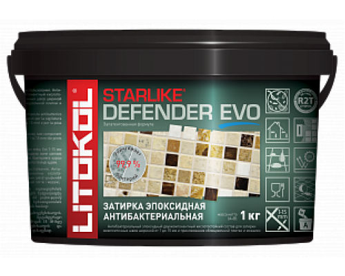 Затирка эпоксидная антибактериальная Litokol Starlike Defender EVO S.200 Avorio 1 кг.