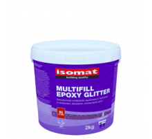 Затирка эпоксидная декоративная 3-компонентная Multifill-Epoxy Glitter прозрачный 2 кг. Isomat
