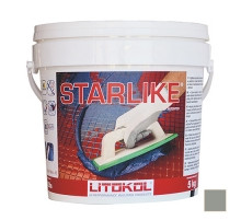 Затирка эпоксидная Litochrom Starlike C.480 Ardesia / Серебристо-Серый 5 кг., Litokol