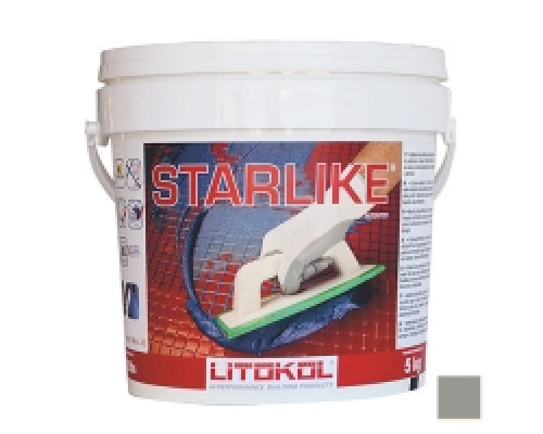 Затирка эпоксидная Litochrom Starlike C.480 Ardesia / Серебристо-Серый 5 кг., Litokol