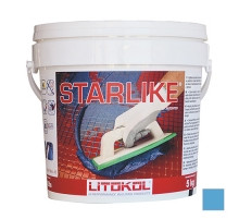 Затирка эпоксидная Litochrom Starlike C.530 Azzurro Pastello / Голубой пастельный 5 кг., Litokol