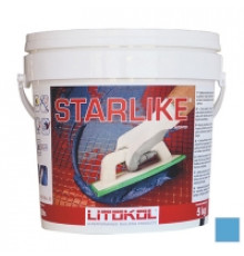 Затирка эпоксидная Litochrom Starlike C.530 Azzurro Pastello / Голубой пастельный 5 кг., Litokol