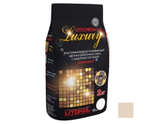 Затирка LITOKOL LITOCHROM LUXURY 1-6 / ЛИТОКОЛ ЛИТОХРОМ ЛАКШЕРИ 1-6 C.60 бежевый/багама 2 кг.