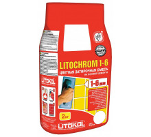 Затирочная смесь для межплиточных швов Литохром / Litochrom 1-6 C.00 белая 2 кг. Litokol