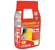 Затирочная смесь для межплиточных швов Литохром / Litochrom 1-6 C.20 светло-серая 2 кг. Litokol