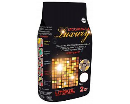 Затирочная смесь LITOKOL LITOCHROM LUXURY 1-6 / ЛИТОКОЛ ЛИТОХРОМ ЛАКШЕРИ 1-6 C.00 белая 2 кг.