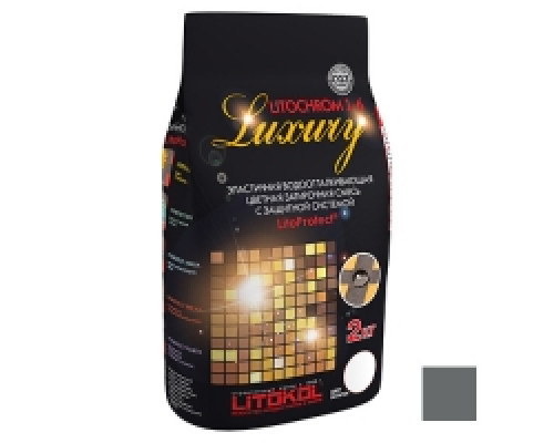 Затирочная смесь LITOKOL LITOCHROM LUXURY 1-6 / ЛИТОКОЛ ЛИТОХРОМ ЛАКШЕРИ 1-6 C.40 антрацит 2 кг.