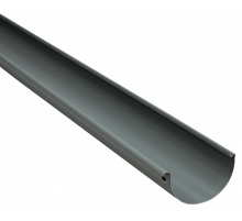 Желоб полукруглый Grand Line 125/90 мм. 3000 мм. Matte PU RAL 7024 Мокрый асфальт