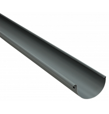 Желоб полукруглый Grand Line 125/90 мм. 3000 мм. Matte PU RAL 7024 Мокрый асфальт